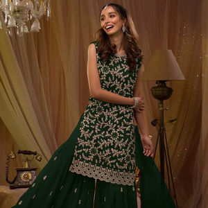 Traje juvenil de Pakistán Salwar Kameez para hombres, conjunto de piezas sueltas, algodón, poliéster, importado para hombres malayos de Indonesia - Product Image 1