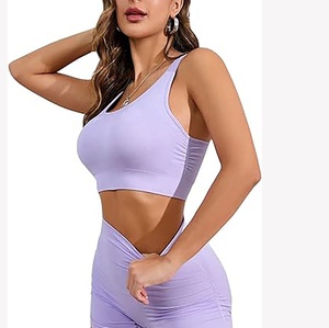 Couleurs et logo personnalisés, haut de yoga à manches courtes pour femme, sweat-shirt à capuche et soutien-gorge respirant en tricot, épaules tombantes, streetwear décontracté écologique - Product Image 3