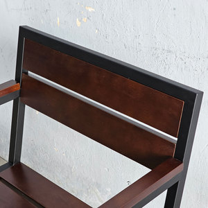 Modern <b>Dining</b> <b>Chair</b> with Rubber Wood Armrests & Iron Frame for Home <b>Dining</b> (GCF123) - Product Image 5