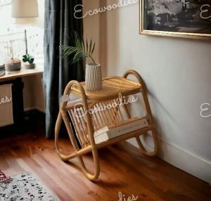 Handmade 100% Natural Bamboo Wicker Magazine Holder New Arrival Bone Inlay Console for Home Office & Bedroom Top Selling Product - Product Image 1