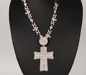 Deslumbrante Cadena de Plata de Ley 925 con Colgante Hip Hop Unisex con Diamantes Redondos de Corte Brillante para Fiestas - Product Image 3