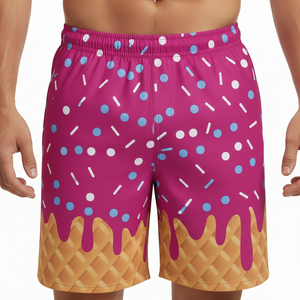 Candy Dad&Me Waffle Ice-Trunk Summer Casual Parent-child Sports <b>Lounge</b> Breathable Eco-Friendly Quick Dry Sublimated Polyester - Product Image 2