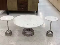 Nouvelle arrivée, table basse traditionnelle en aluminium coulé, hauteur réglable, écologique, multi-usages, meubles de salon