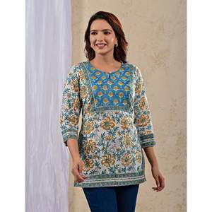 Haut blanc chic à imprimé floral pour femmes, haut chic en popeline de soie tricotée, dentelle, taille unique - XS-XL pour le printemps et l'automne - Product Image 4