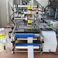 Machine d'étiquetage semi-automatique YM130, machine d'étiquetage de table avec ruban adhésif pour bouteilles en plastique, en verre, en PET, pots de miel