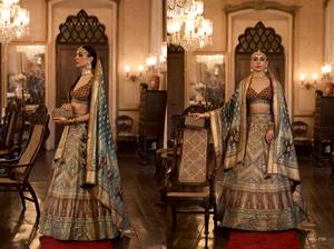 Lehenga Choli de mariée de qualité supérieure, lourdement brodé, en soie Rajwadi, pour femmes, vêtements élégants pour les mariages - Product Image 4