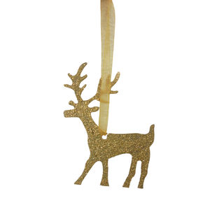 ของตกแต่งผนังเหล็กขนาดกลางสีทองประดับกลิตเตอร์ สำหรับตกแต่งบ้านและคริสต์มาส ขายส่งจำนวนมาก - Product Image 2