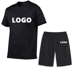 Premium qualité été nouveaux hommes décontracté respirant Shorts ensembles à manches courtes t-shirt Shorts solide survêtement ensemble - Product Image 1