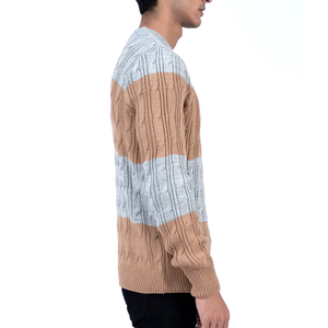 2024 Logo personnalisé Odm hommes chandails pull tricots hiver col rond tricoté coton concepteur pull en tricot personnalisé - Product Image 4