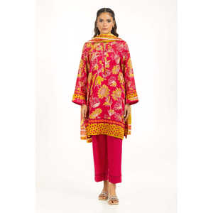 ชุดลำลองฤดูร้อนพิมพ์ลายผ้าลอนสีแดงสำหรับผู้หญิง - Product Image 4