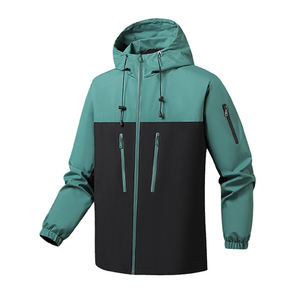 Veste d'extérieur à blocs de couleurs avec coque dure coupe-vent et imperméable aux couleurs contrastées pour l'alpinisme - Product Image 2