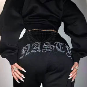 Conjunto Deportivo Informal de Invierno para Mujer, con Pedrería, de Lujo, para Hacer Ejercicio - Product Image 5