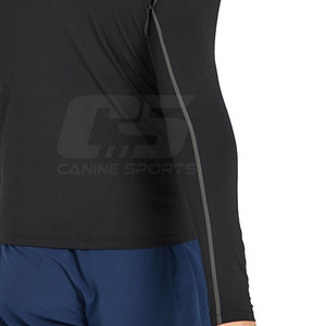 Chemises de compression pour hommes avec logo personnalisé avec coupe ajustée et motif solide manches longues et couleur personnalisée nouveau style - Product Image 3