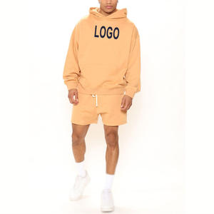 Conjunto de Sudadera con Capucha y Pantalones Cortos Deportivos Transpirables para Hombre y Mujer, Personalizables, de Poliéster/Algodón, Colores Personalizados - Product Image 5