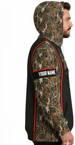 Sweat à capuche de chasse en coton 100% lavé, vintage, solide, avec un motif de crâne de cerf personnalisé, de haute qualité - Product Image 3