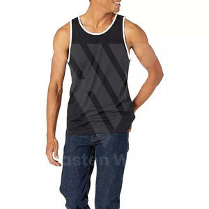 Factory Rate Custom Logo Muscle Fit Plain Tank <b>Tops</b> For <b>Sleeveless</b> Workout 100% Cotton High Quality Tank <b>Top</b> - Product Image 4