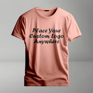 เสื้อยืดผ้าฝ้ายสำหรับผู้ชายพิมพ์โลโก้ได้ตามต้องการดีไซน์ลำลองแขนสั้นทรงโอเวอร์ไซส์ - Product Image 1