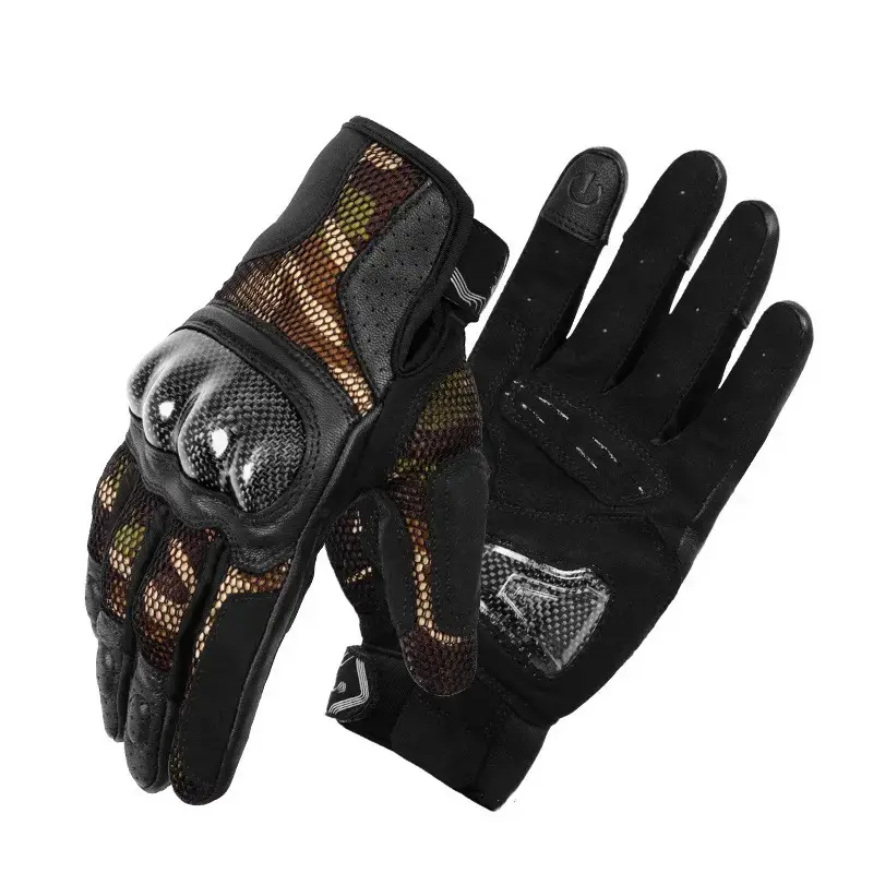 Herren Sommer Leder Motorradhandschuhe Streetwear Motorrad Rennhandschuhe neu hochwertig 2024