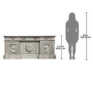 Solid Mahogany Wood Executive Desk Hand-Carved Rectangle <b>Office</b> Desk with Lockable Storage Mahogany Brown 1-Year Warranty - Product Image 3