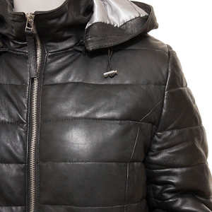 Veste en cuir matelassée élégante et décontractée de qualité supérieure pour femmes, nouveau design tendance avec logo personnalisé, faible MOQ, saison hivernale - Product Image 5