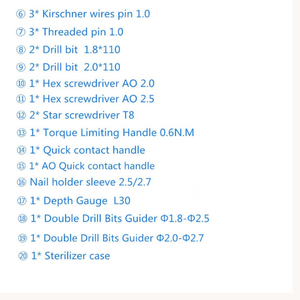 Ensemble d'instruments orthopédiques mini-set de plaques de verrouillage pour la chirurgie des doigts, de la paume et des os - Product Image 4