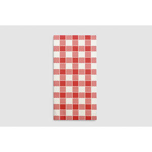 Servilletas Rojas con Estampado Vichy de 40x40cm, Plegadas 1/8, Toallitas Secas Suaves, 480 Unidades, B2B - Product Image 1