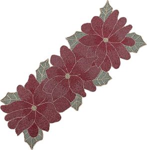 Christmas Decorative and Leaves Design <b>Beaded</b> Runner <b>Placemat</b> Dining Table Fancy Mat Handmade Decorative Runners for Wedding - Product Image 5