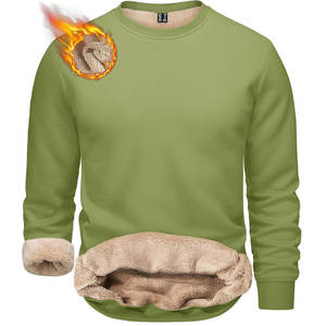 Sudadera de algodón orgánico Premium personalizada, forro de Sherpa, manga larga, 240 GSM, ropa bordada ultrasuave de larga duración - Product Image 5