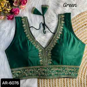 Latest Bollywood Style Deep V Neck <b>Blouse</b> for Party Wear Georgette Saree New Pattern and Dori Style Traditional Wear <b>Blouse</b> - Product Image 4