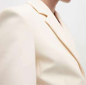 Blazer Elegante para Mujer, Estilo Profesional de Oficina, Corte Entallado, Manga Larga, Ropa de Negocios Moderna y Elegante, Terciopelo, Botón Único, Atuendo Diario - Product Image 3