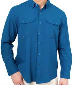 Camisas de Pesca Transpirables al por Mayor con Protección Solar UPF 35, Antibacterianas, de Poliéster y Elastano, Unisex, Hechas a Medida - Product Image 1