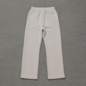 Pantalon de survêtement 100% coton molletonné léger et délavé avec logo personnalisé, tenue décontracté, pantalon pour hommes de couleur unie - Product Image 2