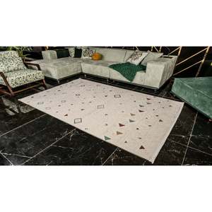 Tapis de sol Netline TR006 multicolore moderne Trendo, en polypropylène 100 %, à poils coupés et bouclés, 80x150 cm, pour la maison, la chambre, le bureau, la chambre d'enfant - Product Image 1