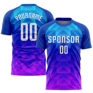 Ropa de fútbol transpirable de secado rápido de alta calidad OEM-camisetas de fútbol sublimadas personalizadas con impresión de logotipo UNIFORMES DE EQUIPO al por mayor - Product Image 4