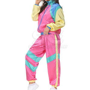Quick Dry Solid Canvas <b>Women</b> <b>Windbreaker</b> Suit Outerwear Jacket Pants Set Custom Color High Quality Wholesale 2 Piece Long Set - Product Image 2