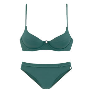 Ensemble de bikini bandeau pour femmes, maillot de bain deux pièces, bikini à col halter, vêtements de plage pour femmes, maillot de bain, fournisseur en gros OEM, étiquette privée - Product Image 1