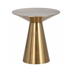 Hotel y restaurante Mesa de centro Uso Acabado antiguo Sofá Mesa de centro Base de metal de aluminio Mesa decorativa - Product Image 4