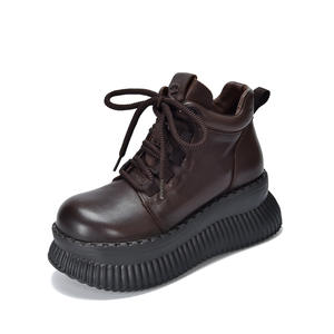 รองเท้าบูทส้นเข็มหัวแหลมสำหรับผู้หญิง รองเท้าบูทเชลซีหนังแฟชั่นสำหรับผู้หญิง แบบสวมด้านข้างมีแถบยางยืด ส้นหนาสำหรับสุภาพสตรี - Product Image 4