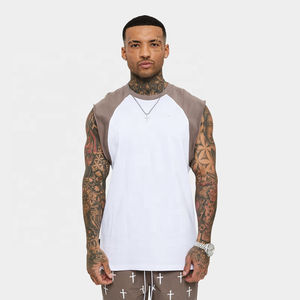 T-shirts personnalisés pour hommes, mode streetwear, coupe courte, manches raglan, manches courtes, coupe musclée - Product Image 4