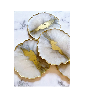 Juego de 2 posavasos de resina epoxi con posavasos únicos para bebidas, perfectos para inauguración de la casa u regalos de oficina, posavasos de resina - Product Image 6