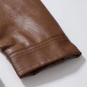 <b>Faux</b> <b>Leather</b> <b>Jacket</b> <b>Men's</b> Autumn Winter Straight Stand Collar <b>Men</b> Motorcycle <b>Leather</b> Coat - Product Image 6