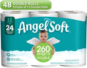ANGEL SOFT Toilet <b>Paper</b> Bath Tissue, 48 Double <b>Rolls</b>, 260+ 2-Ply Sheets Per <b>Roll</b> - Product Image 4