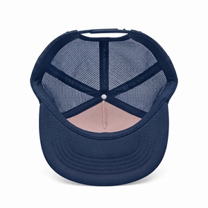 Casquette de baseball trucker 6 panneaux rose marine en maille avec bouton, imprimée par transfert thermique, réglable, unisexe, décontractée, vente en gros, logo personnalisé, haute qualité - Product Image 5