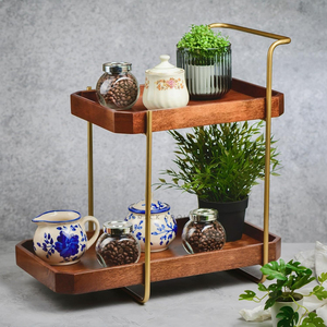 Porte-couverts en bois fabriqué à la main pour la cuisine | Support de cuillère pour table à manger | Boîte de rangement pour vaisselle avec poignée - Product Image 6