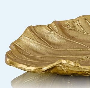 Frutero seco con diseño de hojas de la mejor calidad con chapado en oro para la decoración de la Mesa del hogar, cuenco para servir a un precio razonable - Product Image 3