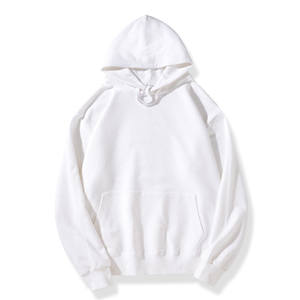 Surdimensionné bonne qualité coton polyester hommes unisexe solide pull logo oem personnalisé blanc décontracté à capuche dessin sweats à capuche - Product Image 4