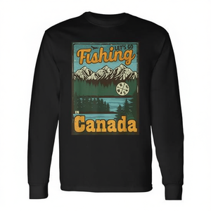 Camiseta de manga larga con diseño de aventura al aire libre, Let's Go Fishing In Canada - Product Image 2