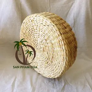 Borsa di paglia di marca COCO -ECO borsa artigianale del VIETNAM, giacinto d'acqua di erba di mare, bambù, borsa da spiaggia estiva in RATTAN borsa a mano