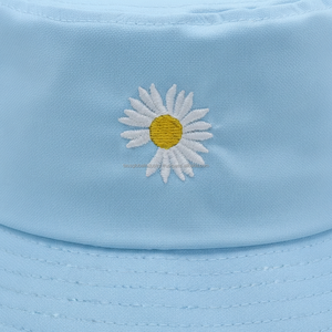 หมวกทรงบักเก็ตปักลายดอกเดซี่สุดเก๋ - หมวกกันแดดผ้าฝ้ายเนื้อนุ่มสำหรับฤดูร้อนสำหรับผู้ชายและผู้หญิง - Product Image 6