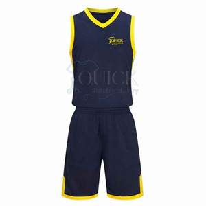 Ensemble d'uniformes de basketball pour hommes fabriqués au Pakistan, sans manches, respirants, à séchage rapide, grandes tailles, avec logo personnalisé, maillot et short d'équipe, couleurs personnalisées - Product Image 1